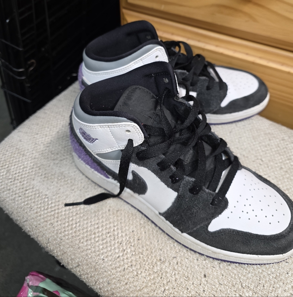 Nike Kids Sneakers Black White Purple
